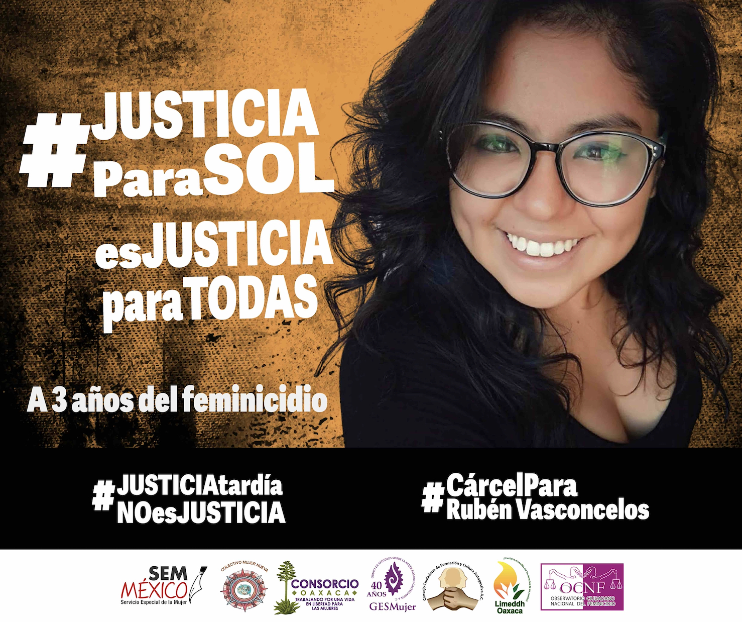 Organizaciones civiles y feministas lanzan campaña “Justicia Para Sol es Justicia para Todas” a 3 años del feminicidio de la fotoperiodista