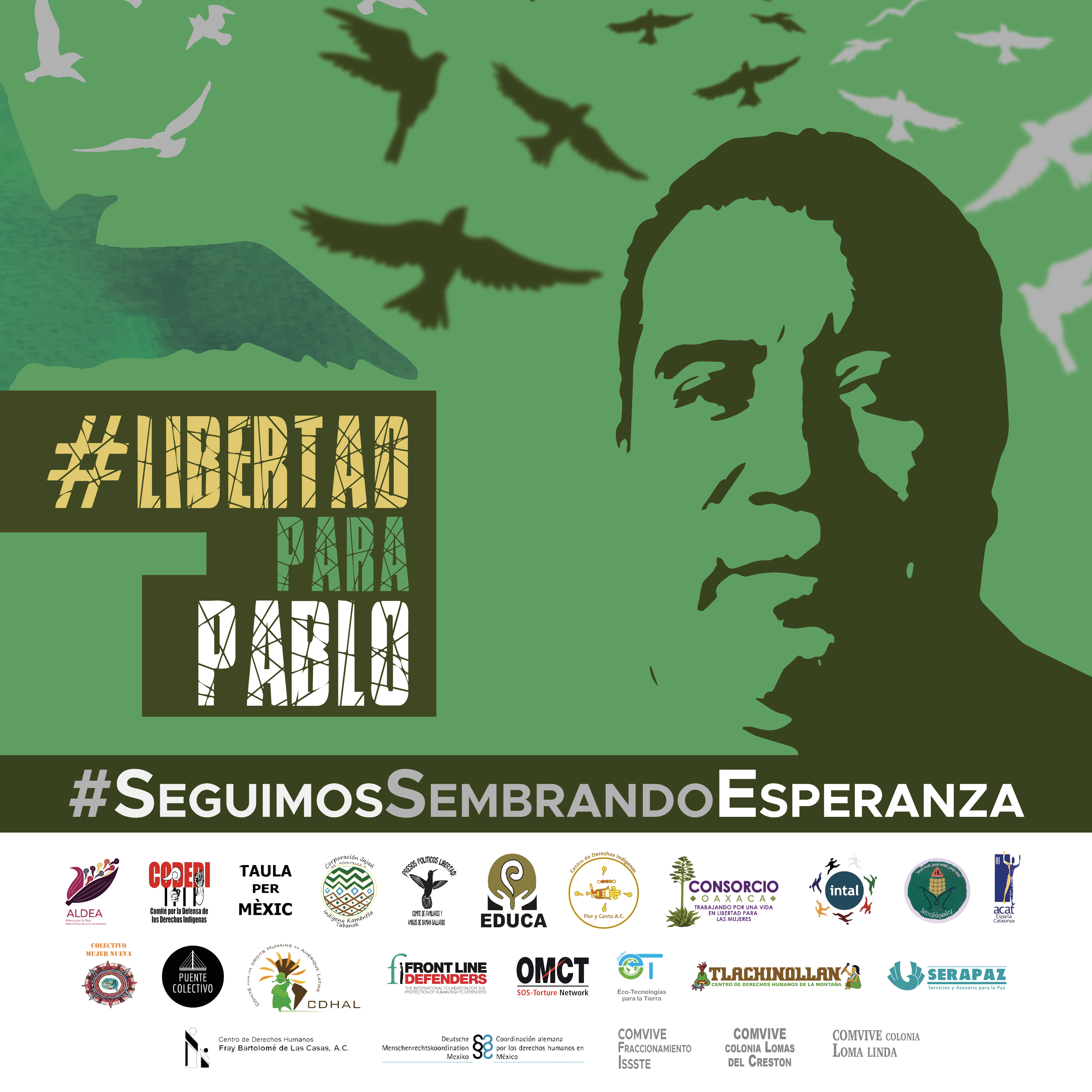 Culmina Jornada Internacional “Exigimos libertad para Pablo- Seguimos sembrando esperanza” tras tres semanas de acciones por la Libertad de Pablo López en 10 países￼