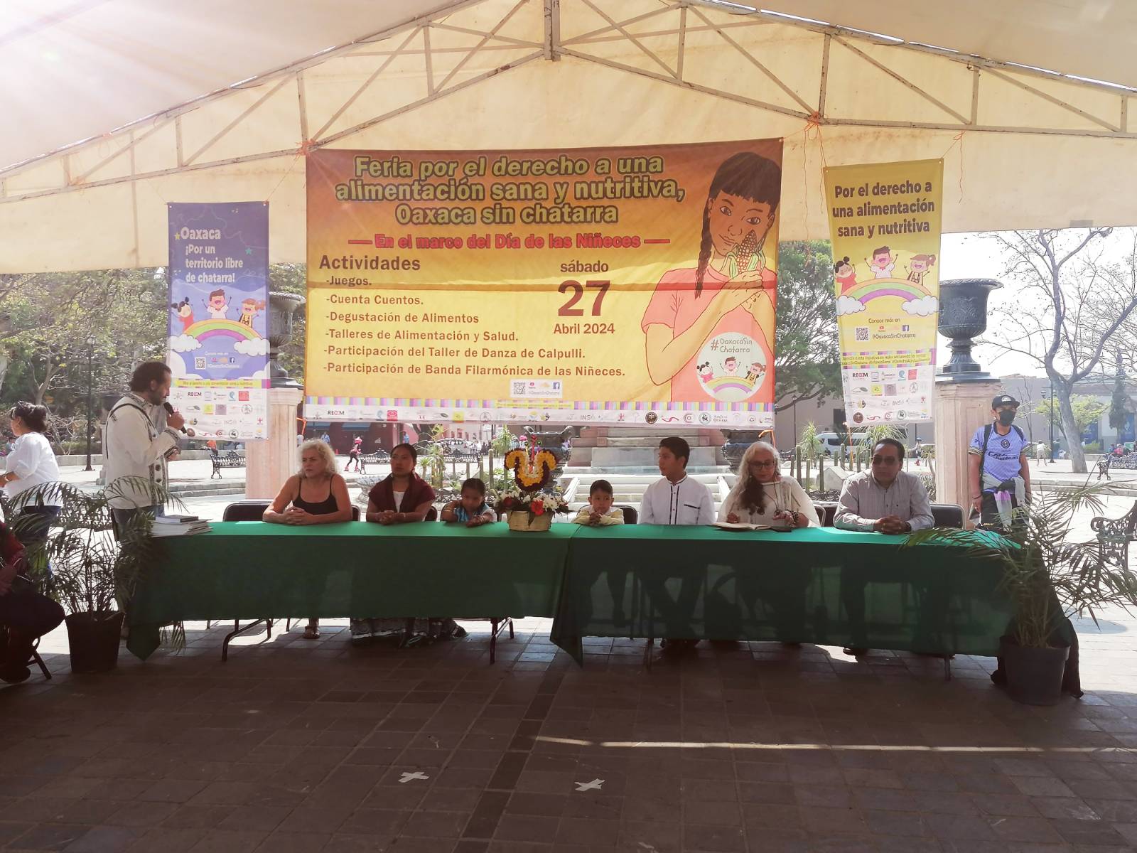 En el marco del 30 de abril, se inauguró la “Feria Por El Derecho a una Alimentación Sana y Nutritiva, Oaxaca sin Chatarra”